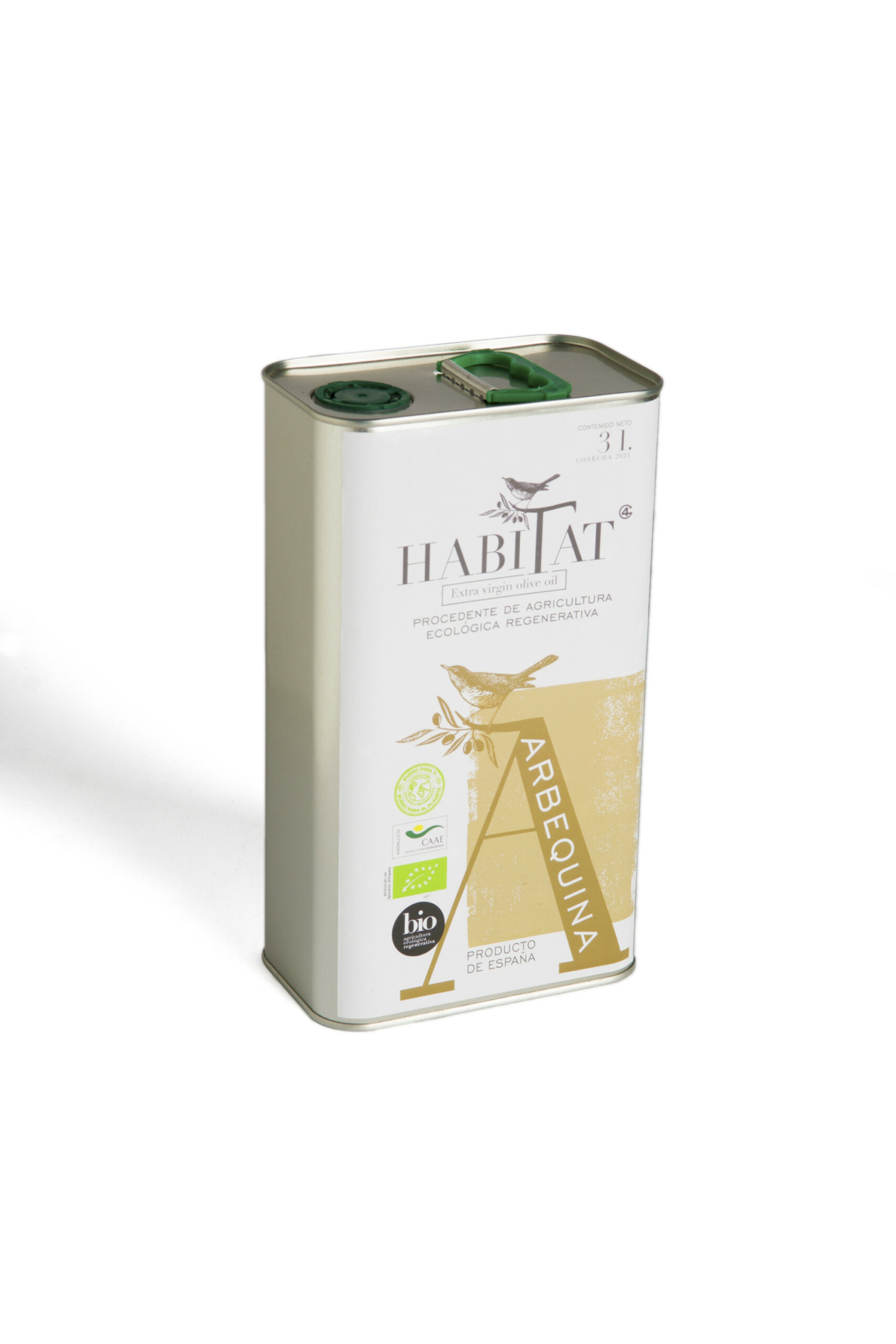 Aceite de Oliva Virgen Extra Ecológico – Arbequino – 3000ml – Caja 5 Uds.